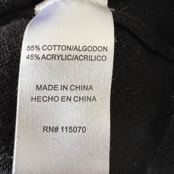 Nina Leonard Womens Plus 2 Piece Poncho Sweater Dress Black Red size 1X - Picture 14 of 16